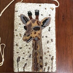 Beaded Giraffe Crossbody Bag